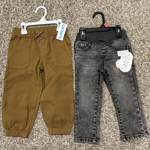 Carter's Tan and Gray Kids Jeans Set